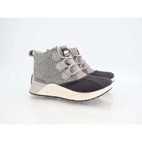 Sorel Out N About III Waterproof Duck Boot Womens Size 5.5 Grey Black Rubber - Picture 2 of 11